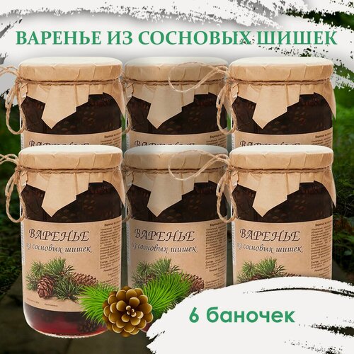 Изображение товара Самсонов и партнёры Варенье из сосновых шишек, 6 банок, 480 г