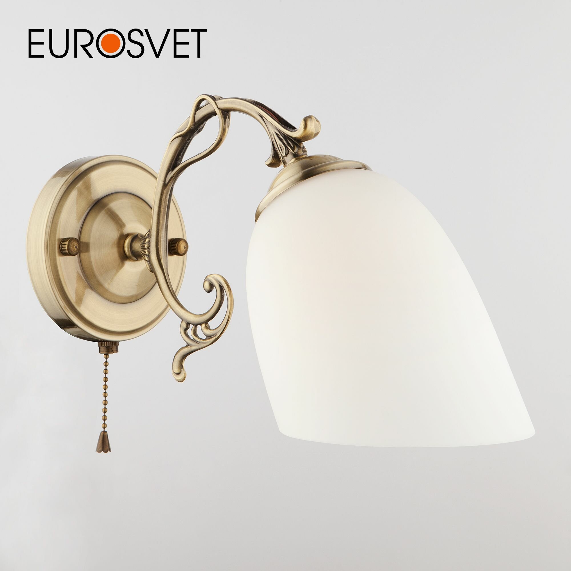 Бра / Настенный светильник с плафоном Eurosvet Ariele 22010/1 античная бронза