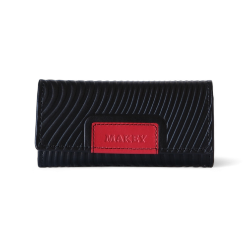 Ключница МАКЕЙ, тиснение, черно-красный