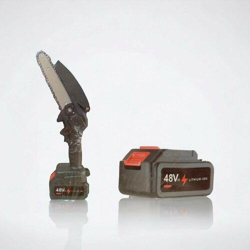 Мини-пила 2 аккумулятора 48 V кейс аккумуляторная цепная электрическая садовая Пила для обработки древесины 3490₽