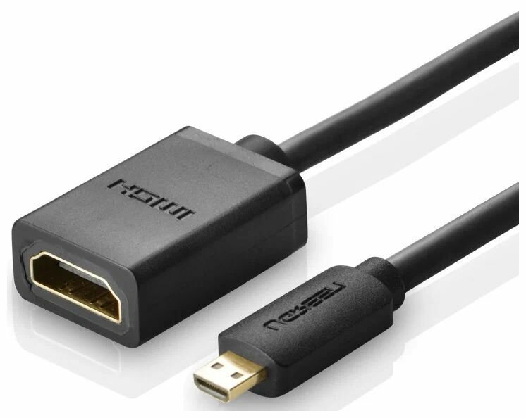 Переходник/адаптер UGreen HDMI - microHDMI (20134), 0.22 м, черный