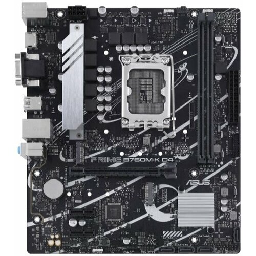 Материнская плата Asus PRIME B760M-K D4 Socket1700 B760 mATX2xDDR42M2 PCI-E162PCI-E HDMI VGA PC5333 1263400₽