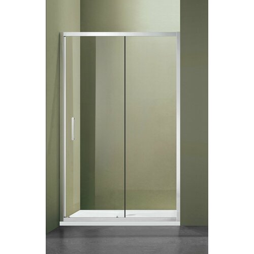 Душевое ограждение дверь в нишу SANTREK AQUA Lea- DF-1000-С-Chrome 1000*1850 Прямое стекло Прозр. 5мм, профиль Хром
