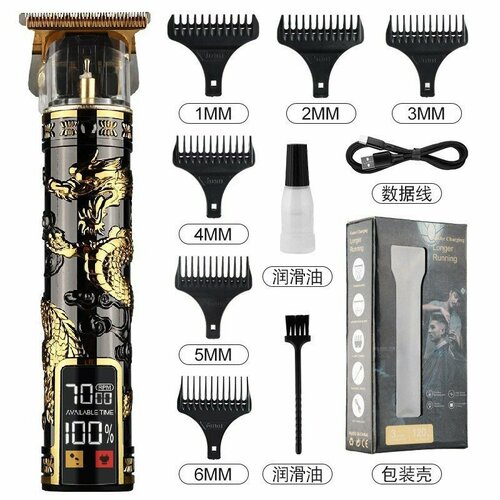 Электрическая машинка для стрижки волос с дизайном Черный Золотой дракон ingxuan 89700₽