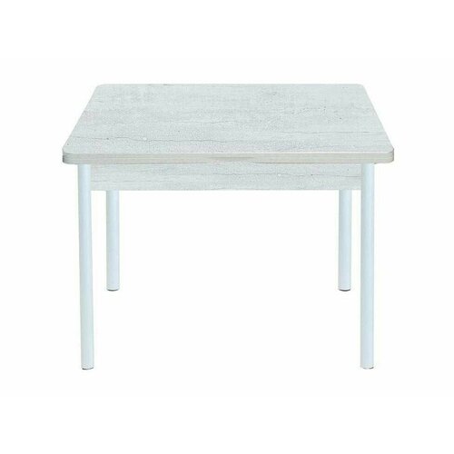 Симпл стол обеденный раскладной / бетон белый/белый