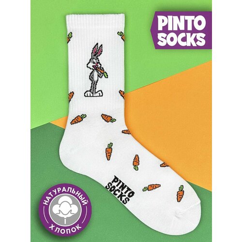 фото Носки pinto socks, размер 41-45, белый