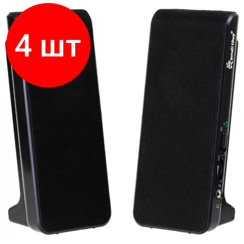 Комплект 4 шт Колонки Smartbuy FEST 22 W питание от USB черный 296500₽