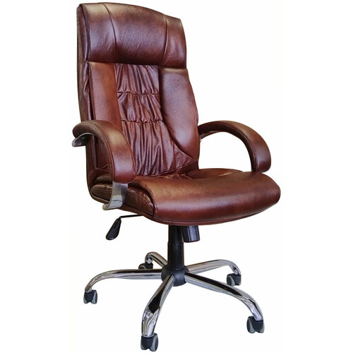 TUTKRESLA Кресло Q-8 хром s натуральная кожа мадрас 2002 34740₽