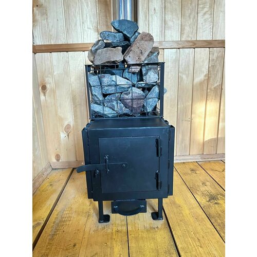 Печь для бани с каменкой 4 мм сетка люкс