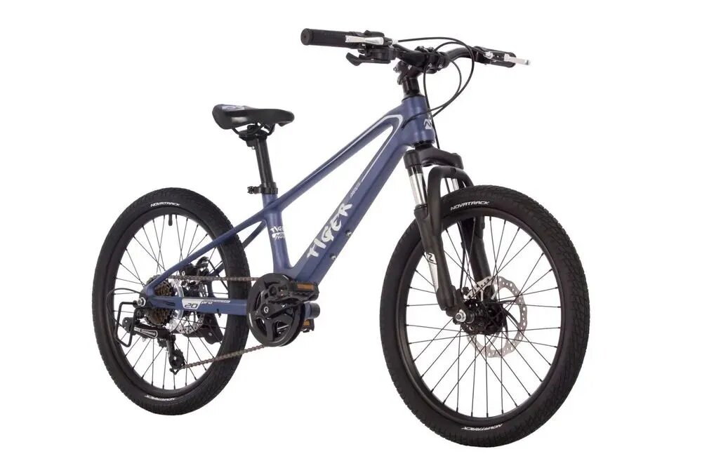 NOVATRACK 20" TIGER PRO, магнезиевая. рама, голубой, 6-скор, TY21/TS38, диск. тор. STG
