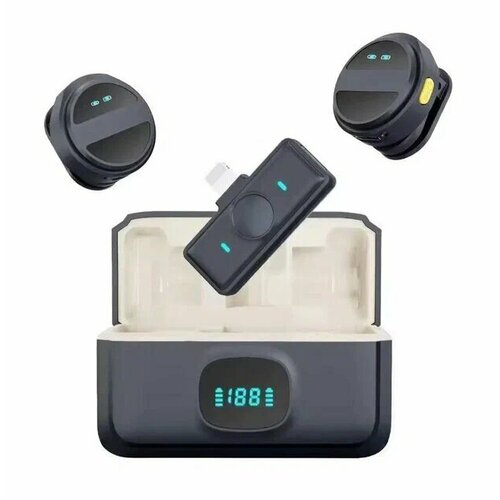 Микрофон петличный беспроводной с шумоподавлением для мобильного телефона Android и iPhone с разъемами Type-C 2450₽