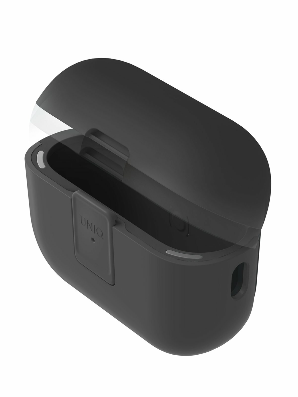 Чехол из полиуретана для Airpods Pro 2 UNIQ CLYDE цвет уголь/темно серый (CHARCOAL/DARK GREY) — фото 1