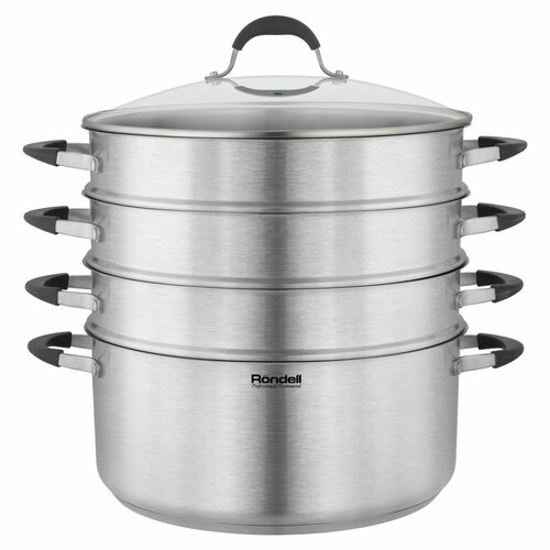 Пароварка с 3 перфор уровнями 32см 304л 10л - нижний ярус RDS-1815 11741₽