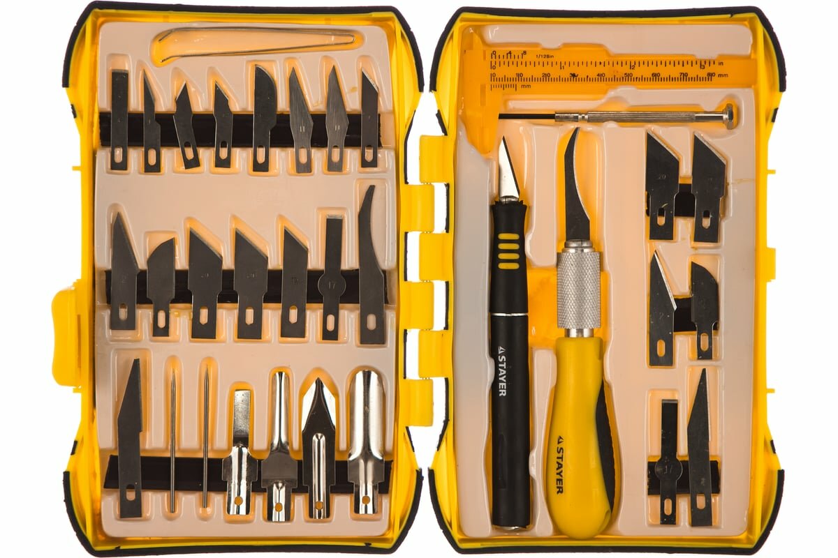 Stayer Набор "PROFI": Резцы по дереву, 33шт 1831-H33 — фото 1