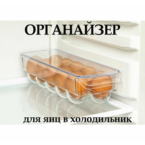 Органайзер для яиц в холодильник с крышкой 10х30х5см 867₽