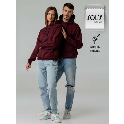фото Толстовка sol's, размер 3xl, , бордовый