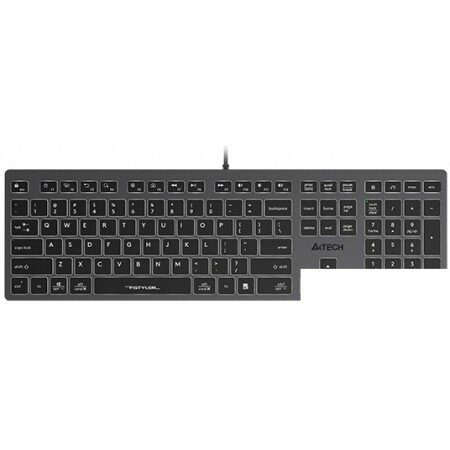 Клавиатура A4Tech Fstyler FX60 (белая подсветка), ножничная, пластик, интерфейс подключения - USB-A, кириллица