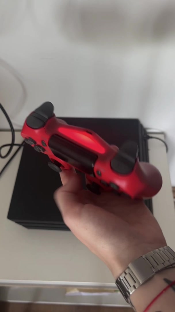 Беспроводной геймпад для игровой приставки PS4 Красный + кабель 3 метра / Джойстик для ПК — фото 1