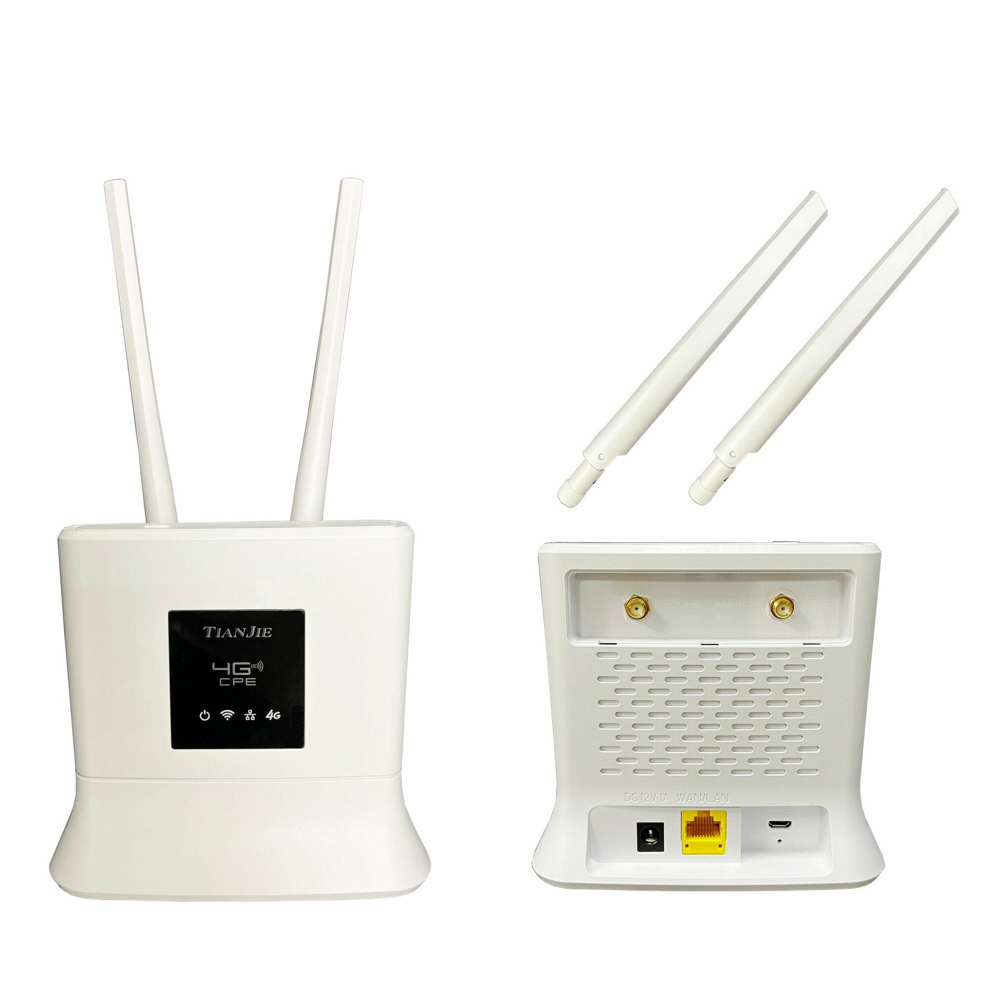 Wi-Fi роутер TianJie СPE 906-3 TYPE C любой оператор и тариф, смена IMEI, Cat4 150 Мбит/с, съёмные антенны sma male