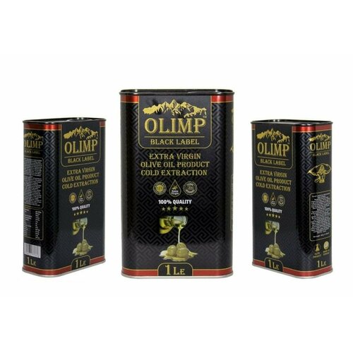 фото Масло оливковое olimp black label extra virgin cold extraction, 1л. (греция)