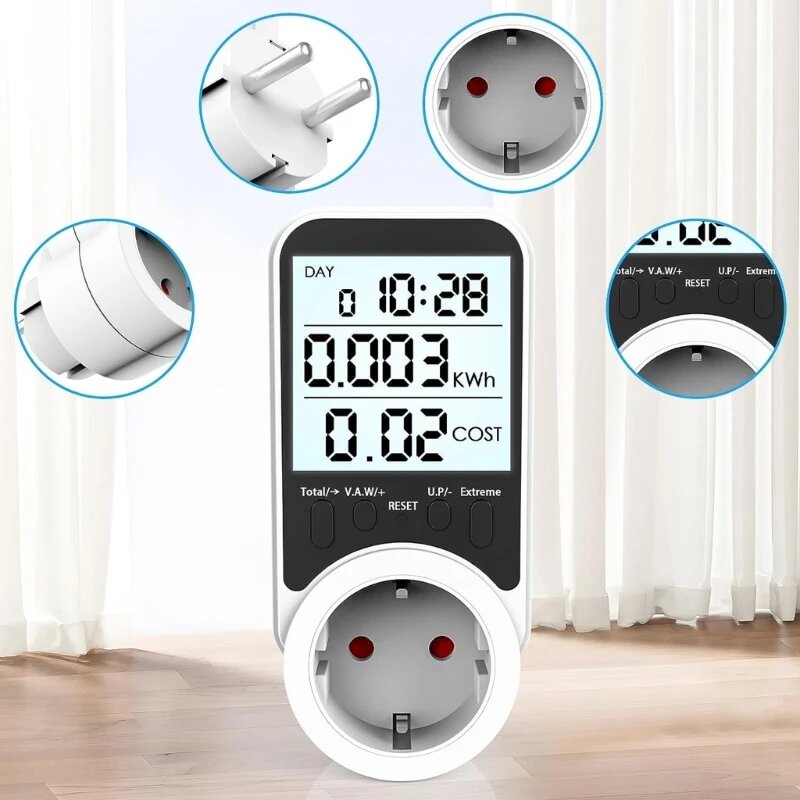 Изображение Розетка счетчика мощности Power Meter Socket, Backlight