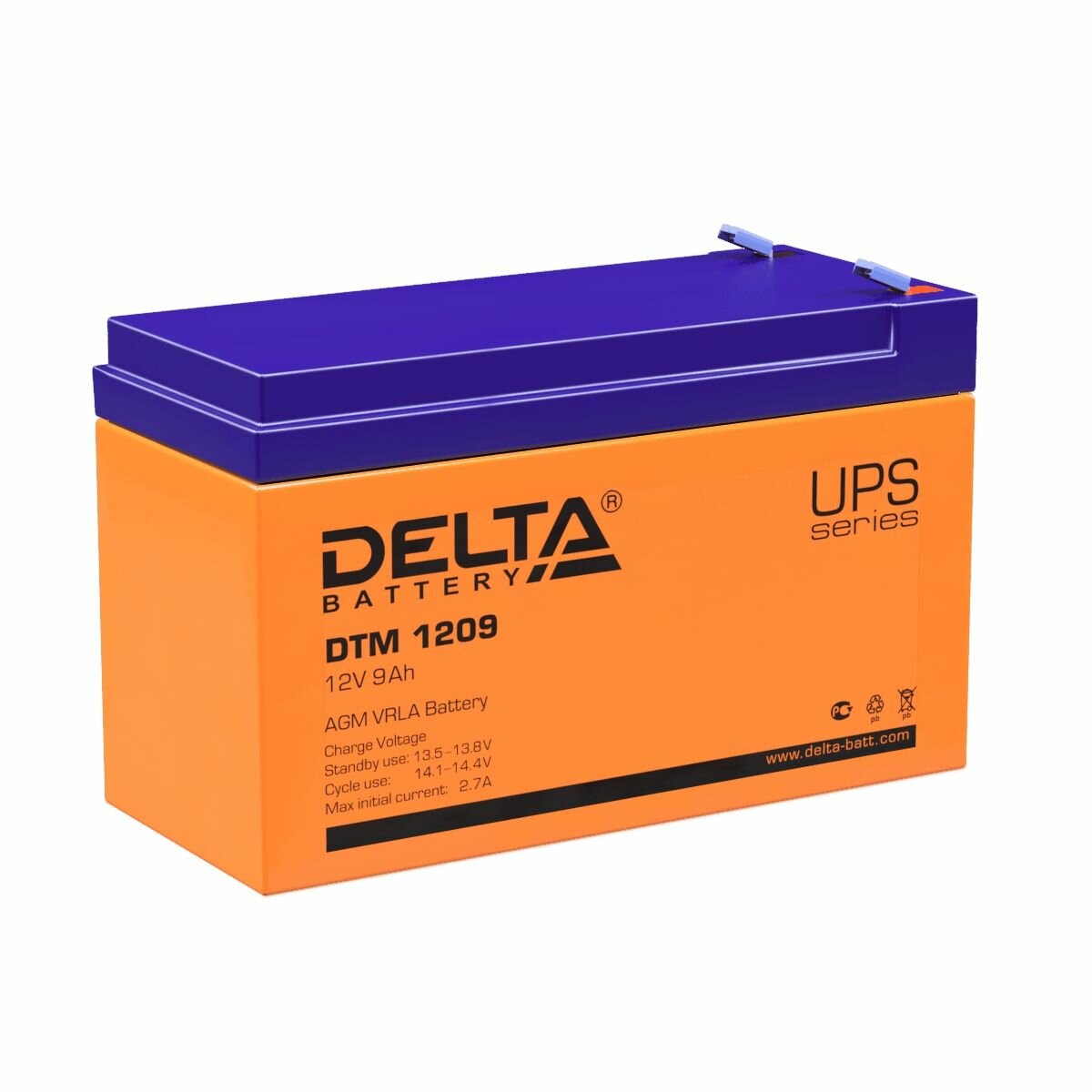 DTM 1209 аккумулятор 9Ач 12В Delta