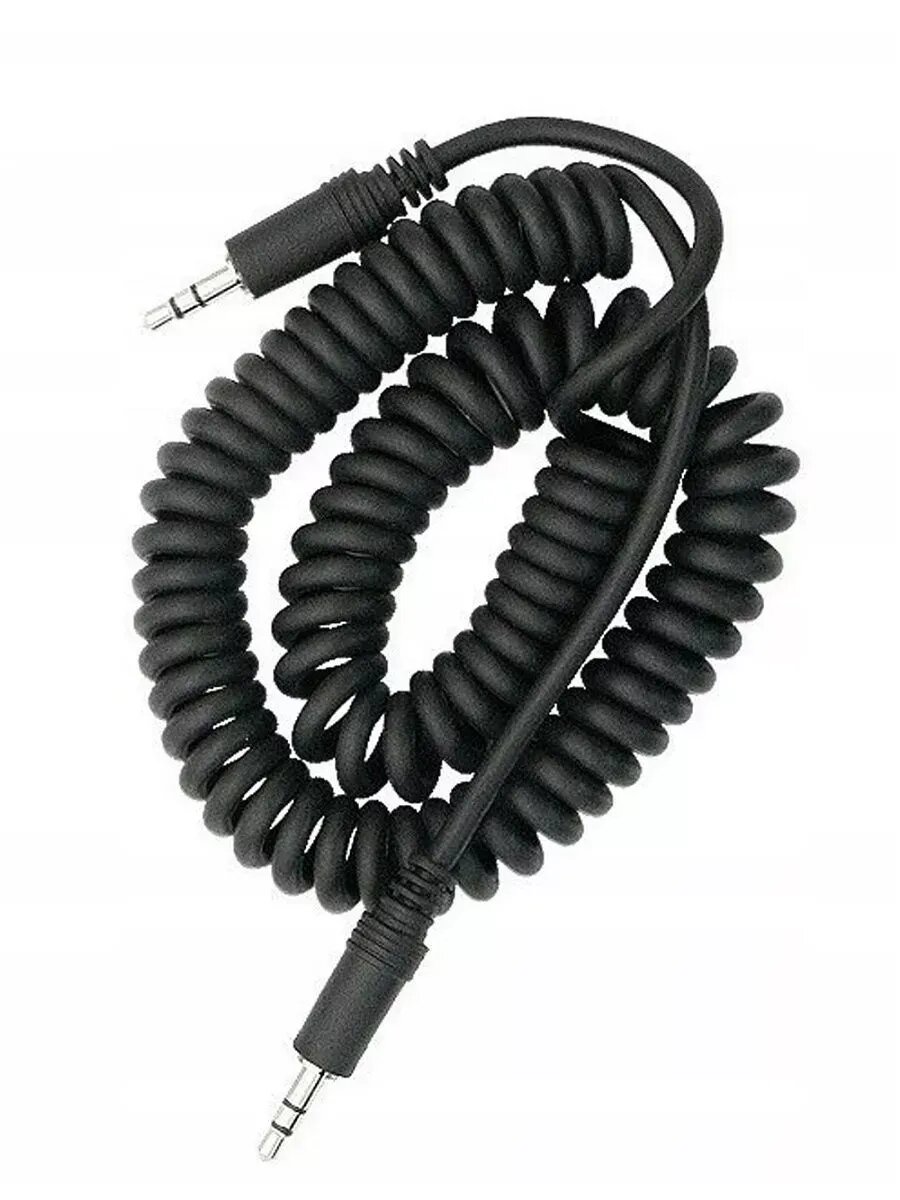 AUX кабель в машину mini jack 35 mm цвет черный длина 1 метр