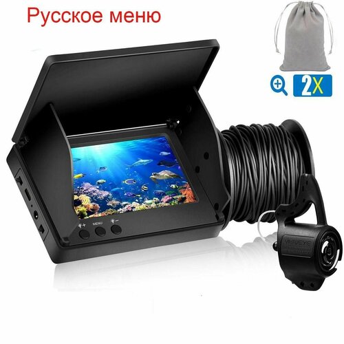 43-дюймовая ips-камера для подледной рыбалки с русским меню 1200TVL 15 м подводная камера для зимнейлетней рыбалки 3868₽