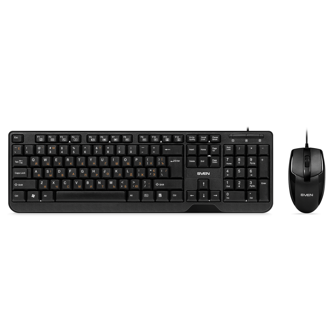 Комплект Sven KB-S330C, USB, черный/серебристый тип подключения: проводная, интерфейс: USB