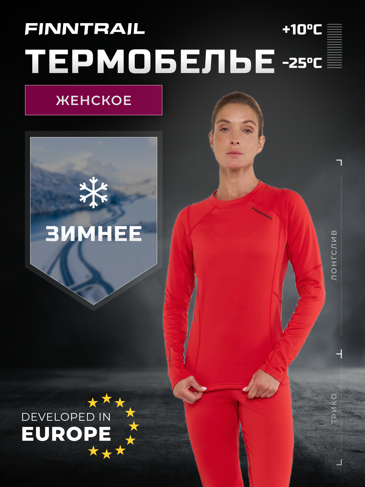 Комплект термобелья Finntrail Thermo-SW размер M red