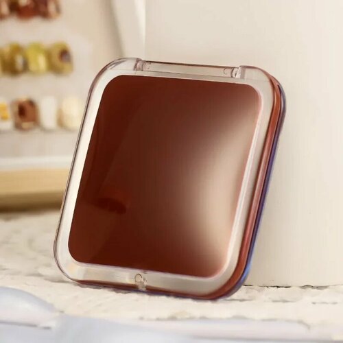 Компактное двустороннее увеличительное зеркало 15x Brown 802₽