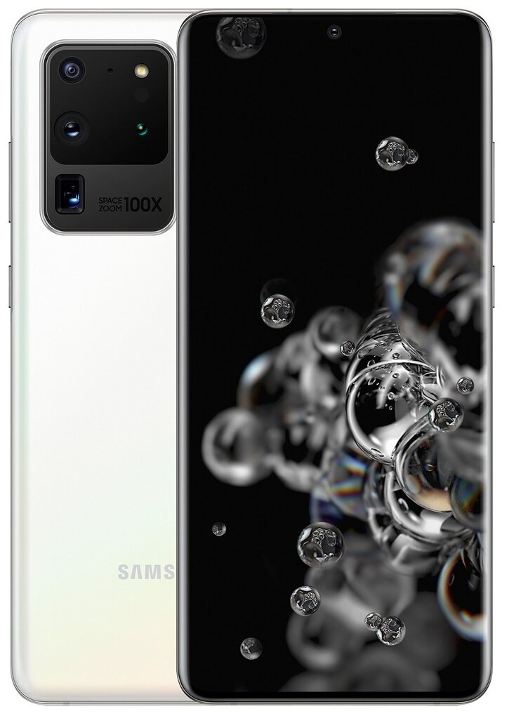 Смартфон Samsung Galaxy S20 Ultra 12ГБ/256ГБ, nano SIM+eSIM , Белый