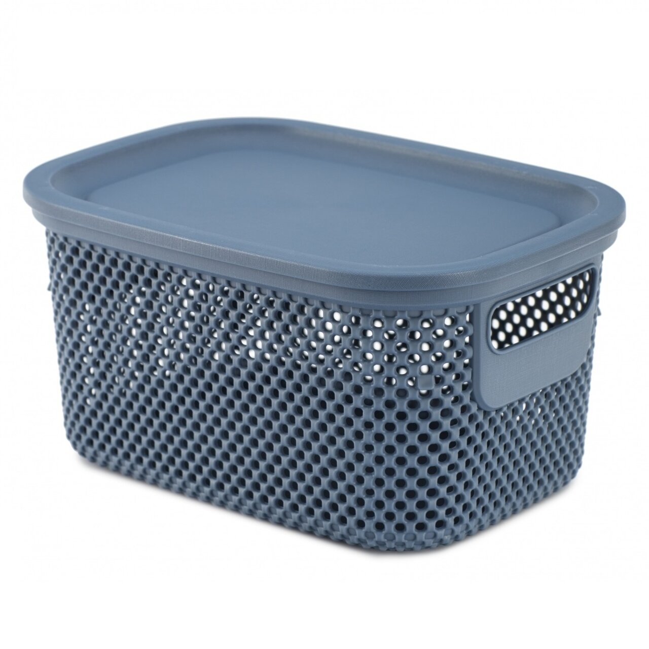 Корзина с крышкой Hobby Life Nickel 3.5 л пластик синий