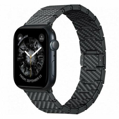 Карбоновый браслет Pitaka Carbon Fiber Modern Watch Band для Apple Watch BlackGrey Twil AWB2307 8470₽
