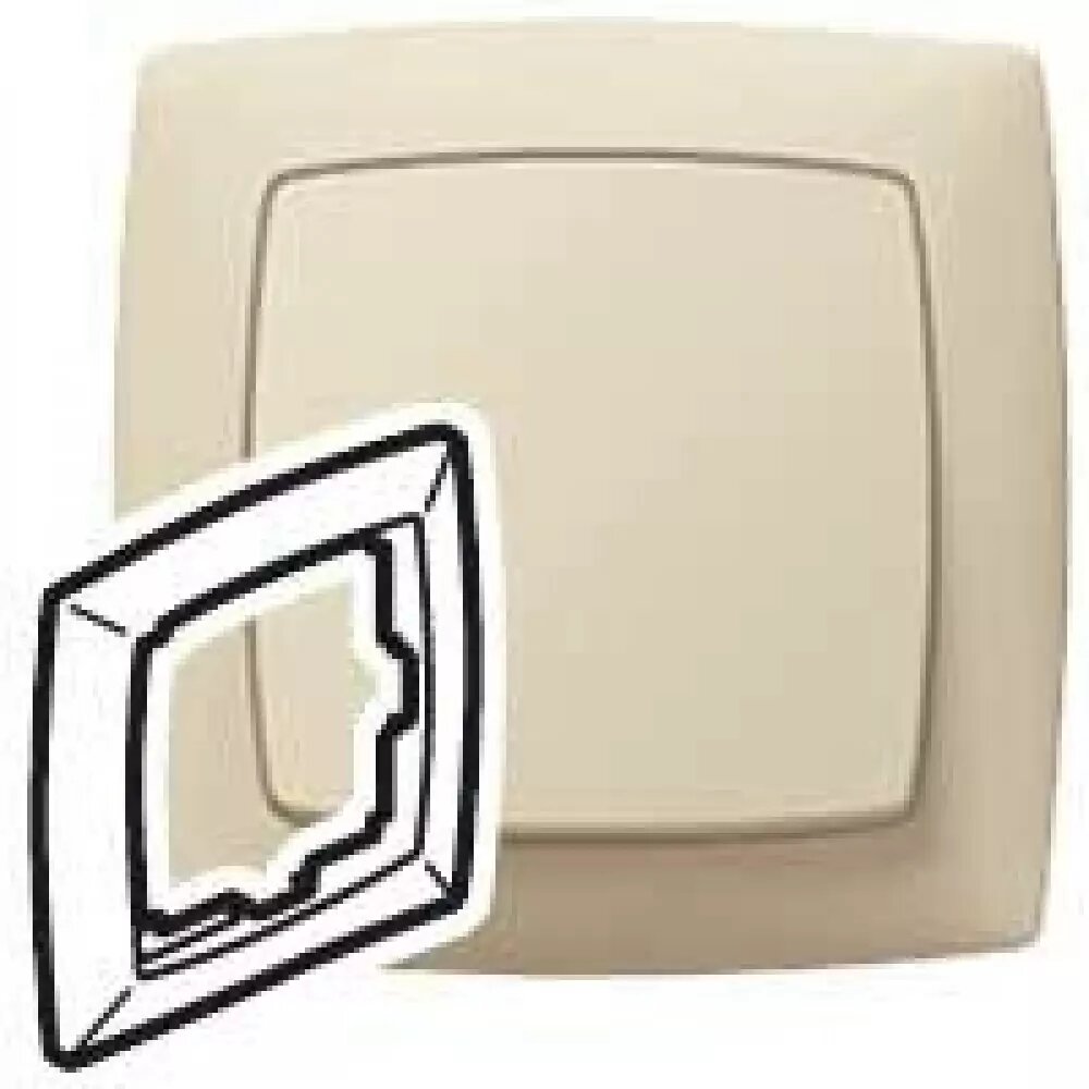 Рамка электроуст. Legrand SUNO 1 пост IP20 цвет слоновая кость ABS пластик 774641
