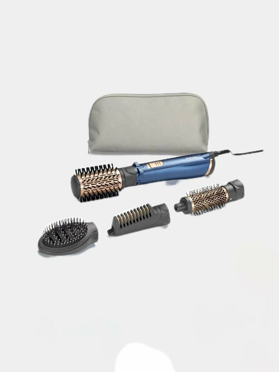 Фен-расчёска BaByliss AS-965, ионизация, 4 насадки, 1000Вт, голубой