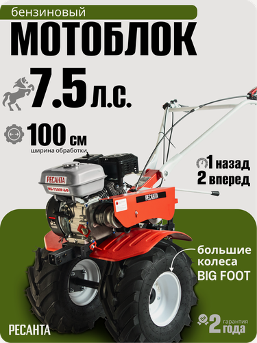 Изображение товара Сельскохозяйственная машина Ресанта МБ-7500Р-БФ, 7.5 л. с, 3.6 л, четырехтактный