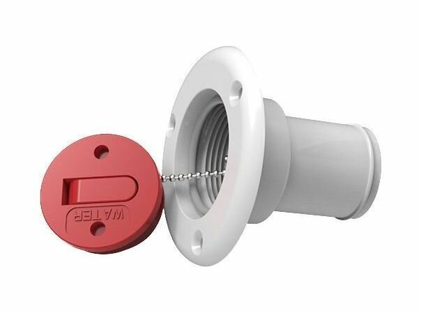 Горловина заливная для воды, пластиковая, белая, под шланг 38 мм