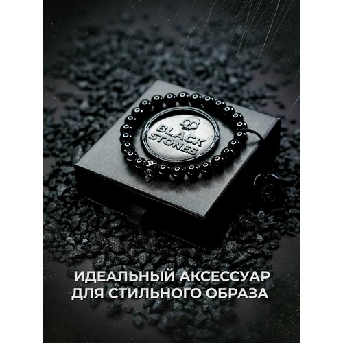 фото Браслет, агат, 1 шт., черный нет бренда