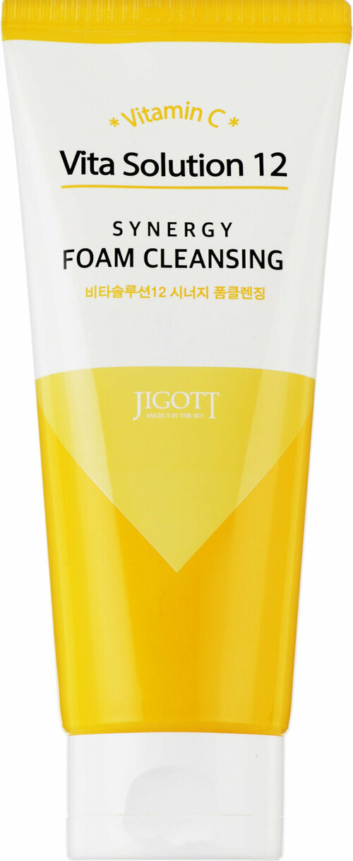 Пенка для умывания с витамином С Jigott Vita Solution 12 Synergy Foam Cleansing, 180 мл