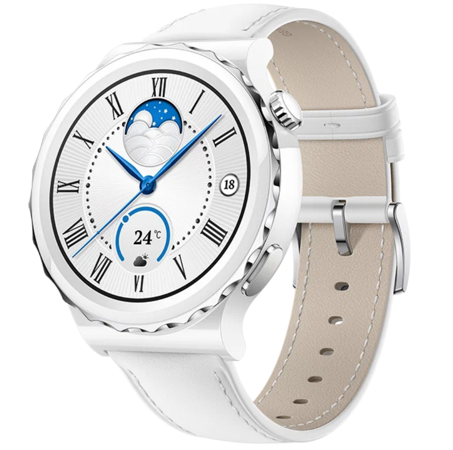 Смарт-часы Huawei WATCH GT 3 Pro 43ММ (55028857), White Leather