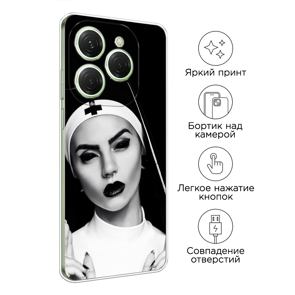 Силиконовый чехол "Japanese Dragon" на Tecno Spark 20 Pro / Текно Спарк 20 Про