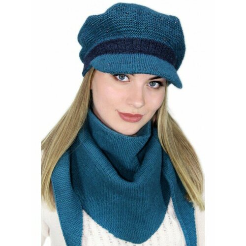 фото Кепка lemmex комплект "актала", размер 55-56, бирюзовый