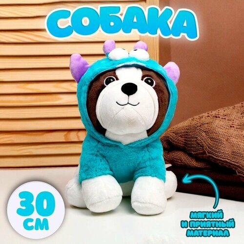 Мягкая игрушка Собака , в костюмчике, 30 см