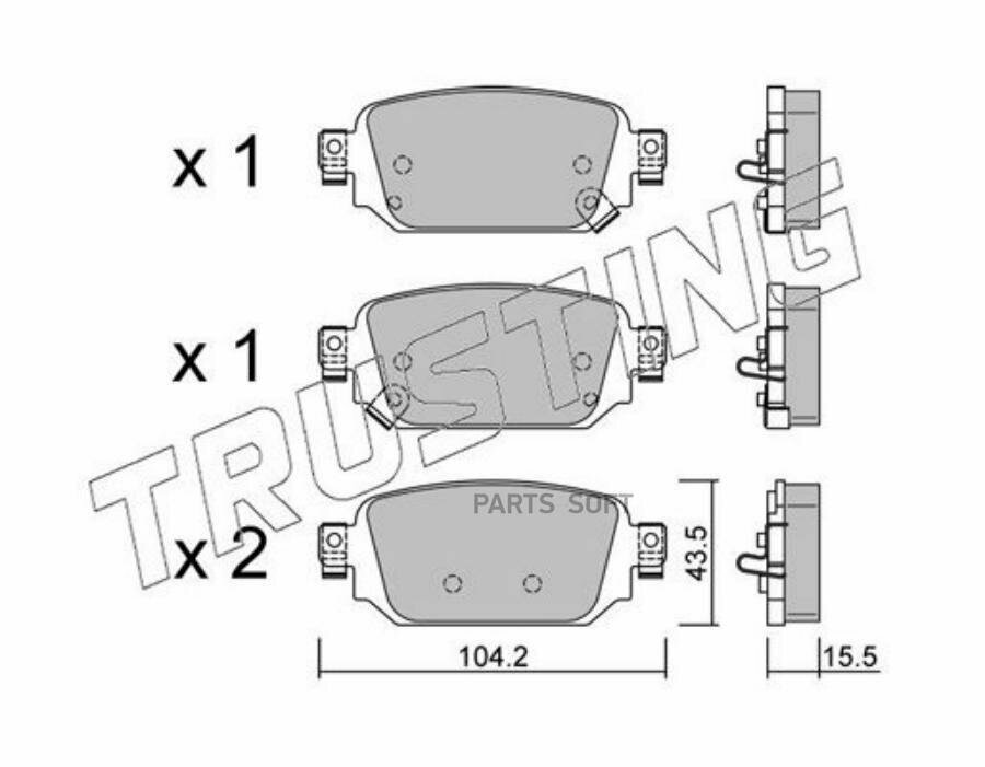 TRUSTING 12380 К-т дисков. тормоз. коодок