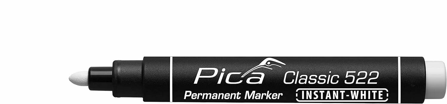Маркер строительный белый, круглый наконечник (1-4 мм) PICA-MARKER 522/52 — фото 1