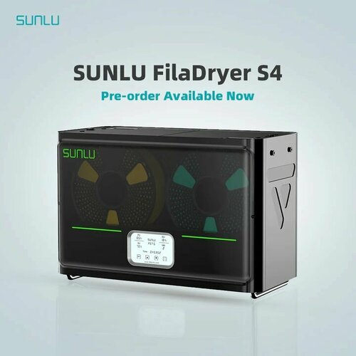 SUNLU FilaDryer S4, подходит для четырех катушек одновременно