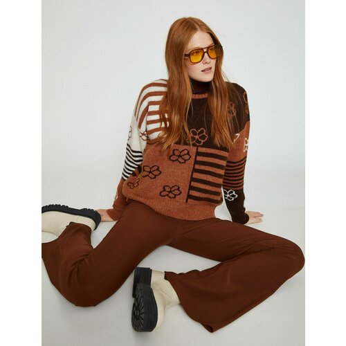 фото Свитер koton, размер l, коричневый