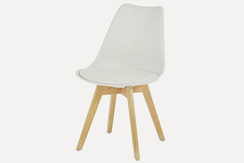 Изображение товара Стул кухонный Hoff Hanz, 47х82х57 см, со спинкой, цвет белый, натуральный