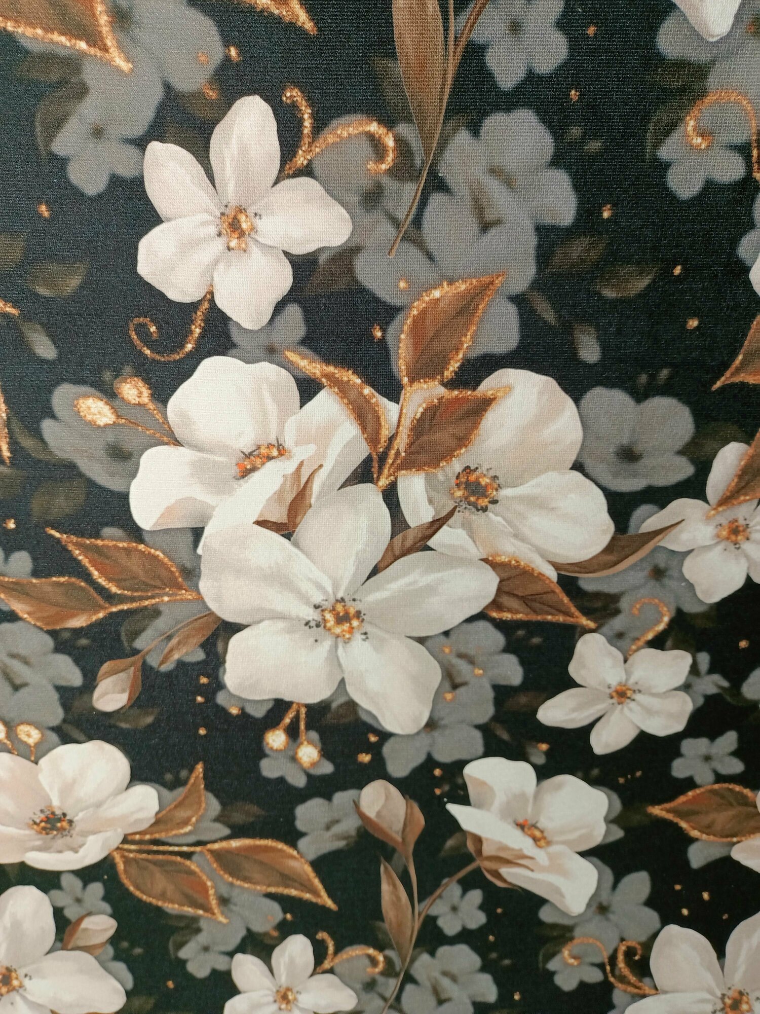 Ткань турция с принтом "Сказочные цветы" мебельная, для шитья, штор, рукоделия